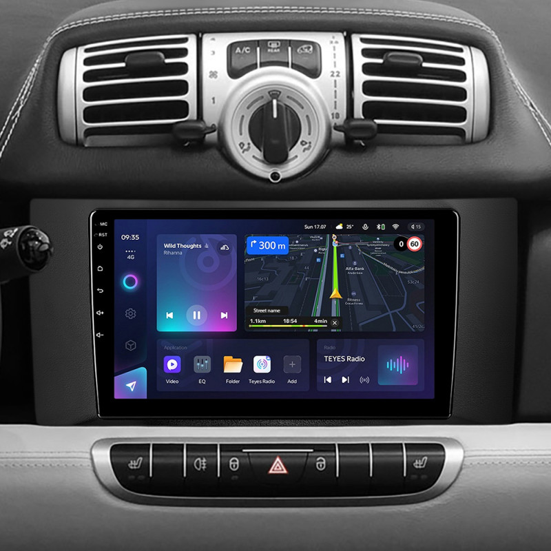 Android head unit Teyes CC3L 4+64 Gb Mercedes Benz Smart Fortwo 2 2010-2015 (F1) 9"