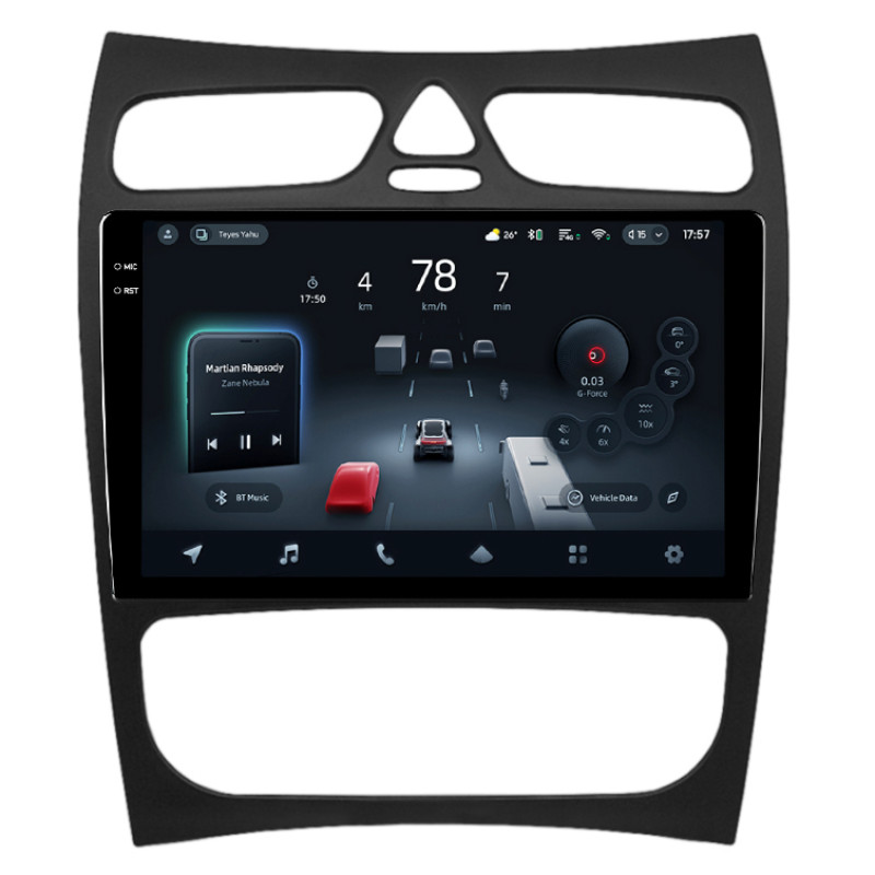 Android head unit Teyes CC4 Pro 8+128 Gb Mercedes Benz CLK Class C209 A209 (F2) 2002-2005 9" 2k (L1)