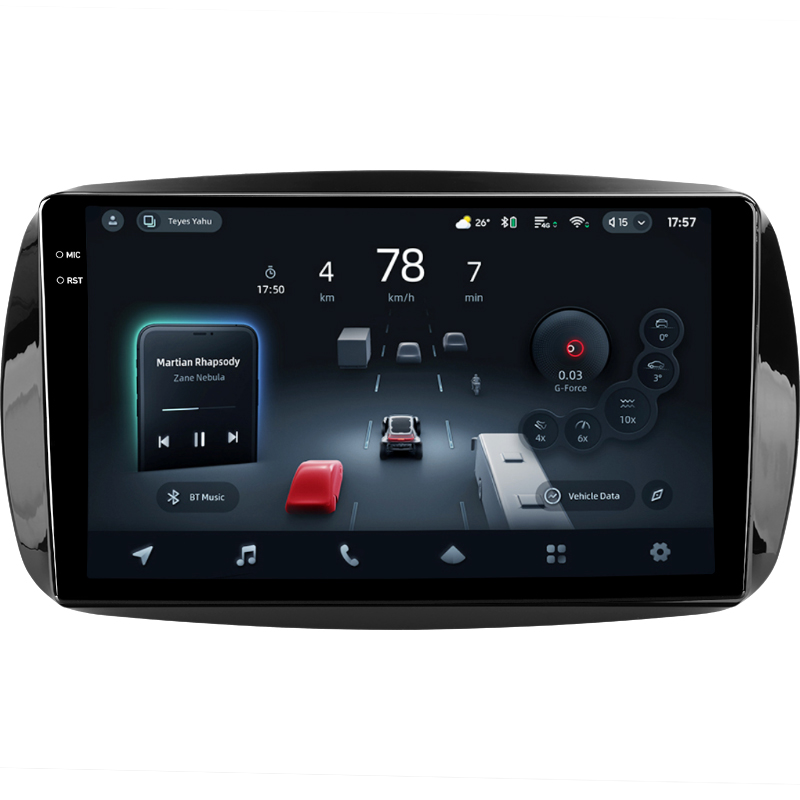 Štátní magnetofon Teyes CC4 Pro 12+256 GB pro Mercedes-Benz Smart Fortwo 3 (C453, A453, W453) 2014–2020, 9