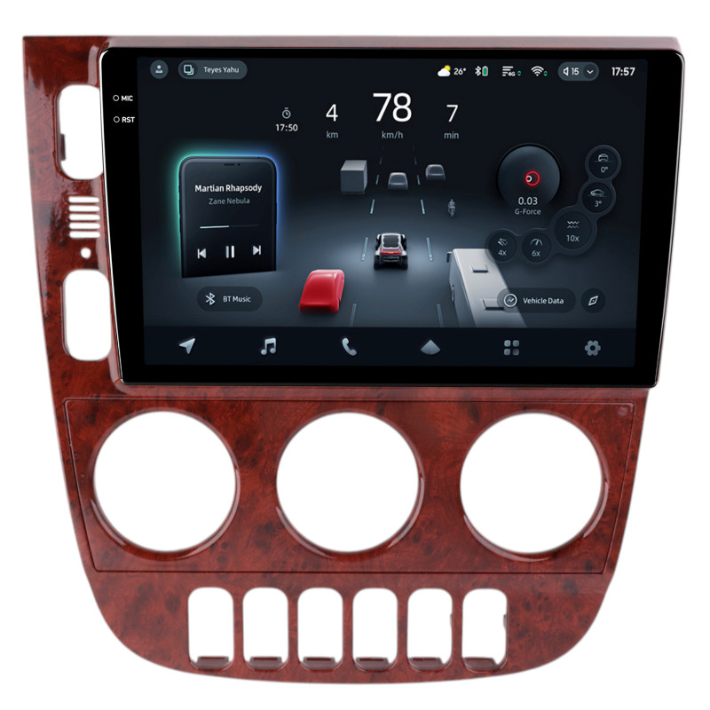 Android head unit Teyes CC4 Pro 8+128 Gb Mercedes Benz M-Class ML320 W163 ML320 2003-2005 LHD WOODEN 9" 2k