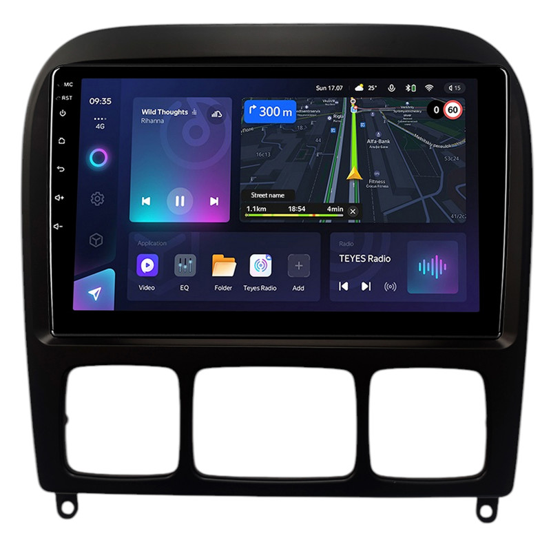 Android head unit Teyes CC3L 4+32 Gb Mercedes Benz S CLASS (W220) 1998-2005 Black 9"