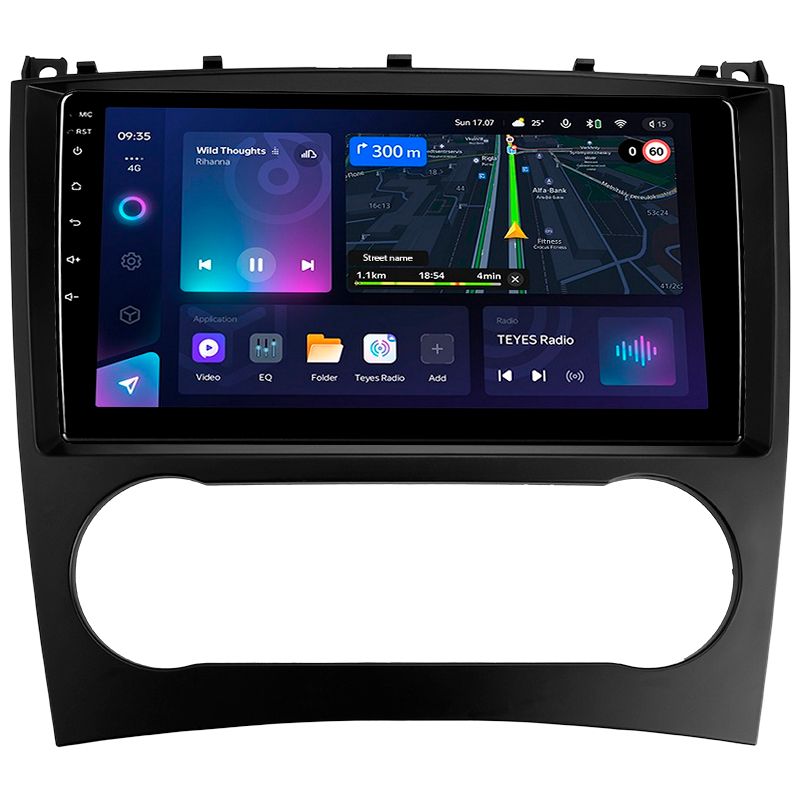 Android head unit Teyes CC3L 4+64 Gb Mercedes Benz C-Class W203 CL203 C209 A209 2004-2011 9" (L2)