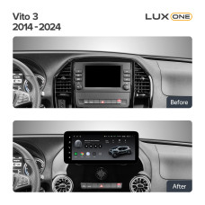 Android head unit Teyes LUX ONE 6+128 Gb Mercedes Benz VITO VIANO 2014-2021 12.3" (L2)