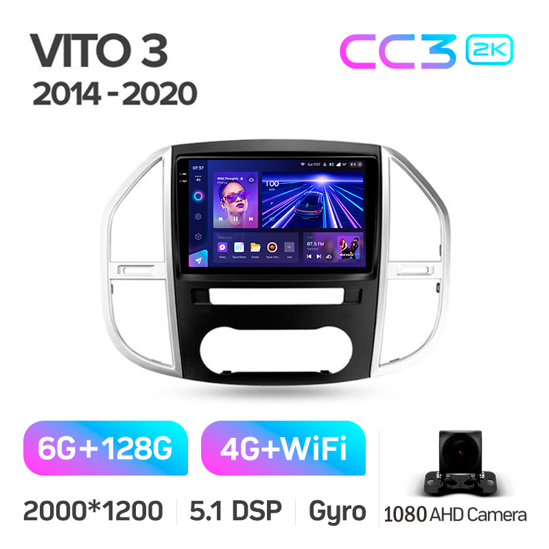 Android head unit Teyes CC3 6+128 Gb Mercedes-Benz Vito 3 W447 2014-2020 10" 2k (L1)