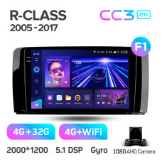 Android head unit Teyes CC3 4+32 Gb Mercedes Benz R-Class W251 R280 R300 R320 2005-2017 (F1) 9" 2k