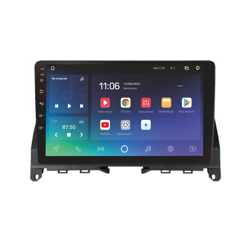 Android head unit SIGMA X9432 ANDROID 10 4+32 Gb 4G DSP Mercedes Benz C Class 3 W204 S204 2006-2011 Black 9"