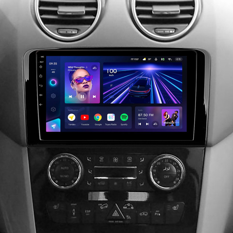 Android head unit Teyes CC3 4+32 Gb Mercedes Benz ML GL ML350 GL320 X164 2005-2009 (F1) 9"