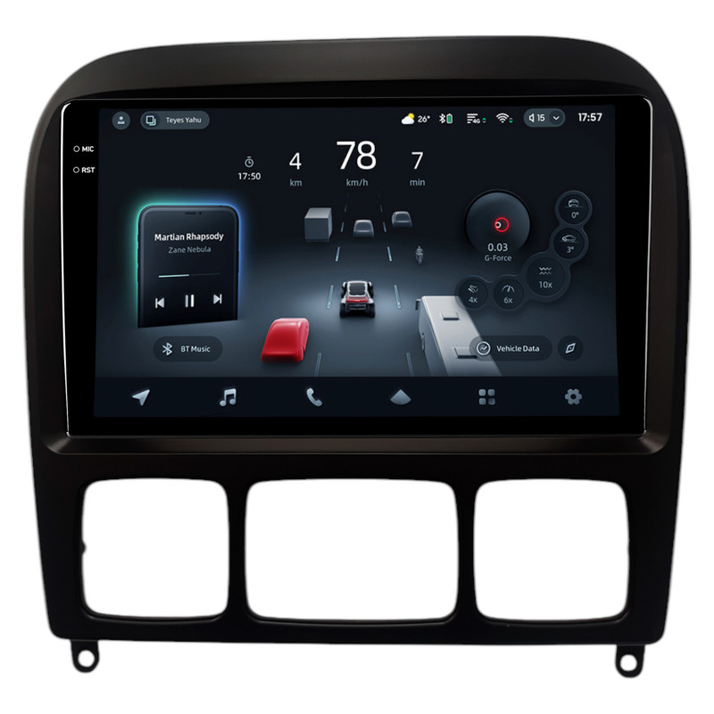 Android head unit Teyes CC4 Pro 8+128 Gb Mercedes Benz S CLASS (W220) 1998-2005 Black 9" 2k