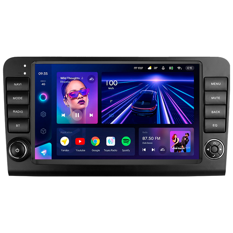 Android head unit Teyes CC3 4+32 Gb Mercedes Benz ML GL ML350 GL320 X164 2005-2009 (F2) 9" (L1)
