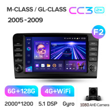 Android head unit Teyes CC3 6+128 Gb Mercedes Benz ML GL ML350 GL320 X164 2005-2009 (F2) 9" 2k (L1)