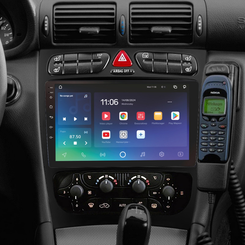 Android head unit SIGMA X9432 ANDROID 10 4+32 Gb 4G DSP Mercedes Benz C Class S203 CL203 W203 (F1) 2000-2004 9" (L1)