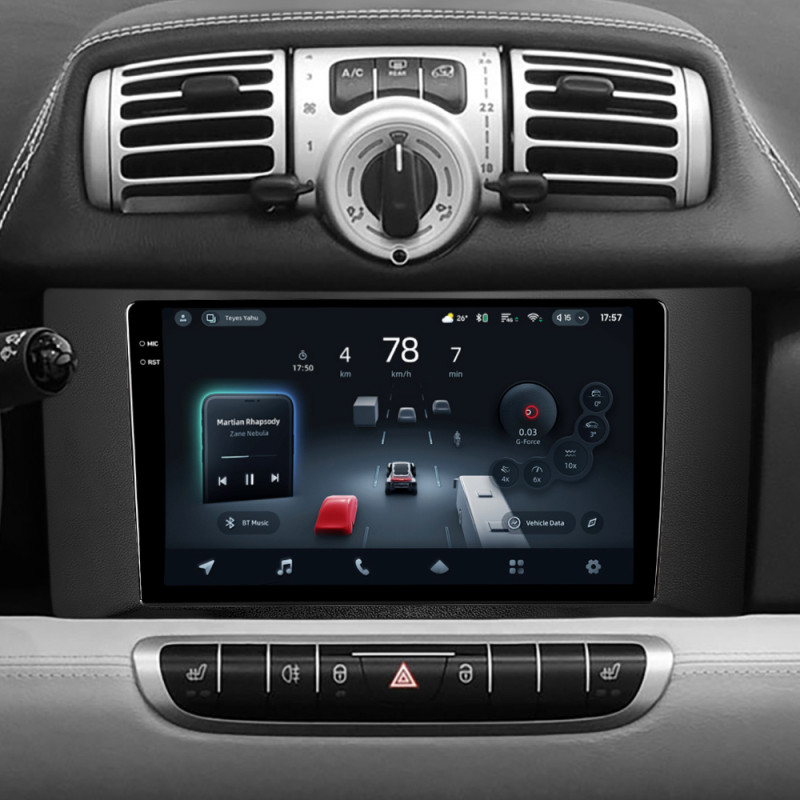 Android head unit Teyes CC4 Pro 8+128 Gb Mercedes Benz Smart Fortwo 2 2010-2015 (F1) 9" 2k