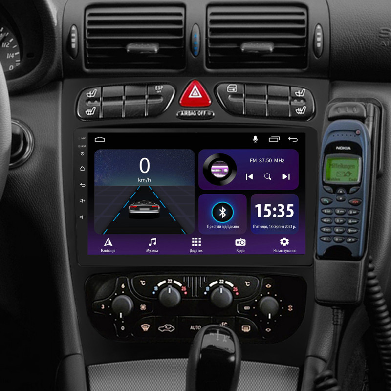 Android head unit SIGMA E9232 ANDROID 10 2+32 Gb Mercedes Benz C Class S203 CL203 W203 (F1) 2000-2004 9" (L1)