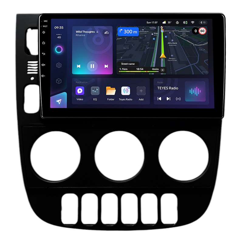 Android head unit Teyes CC3L 4+32 Gb Mercedes Benz M-Class ML320 W163 ML320 2003-2005 LHD BLACK 9"