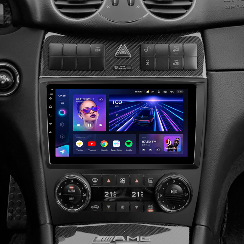 Android head unit Teyes CC3 4+32 Gb Mercedes Benz C-Class W203 CL203 C209 A209 2004-2011 9" (L1)