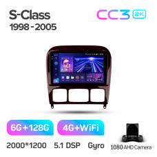 Android head unit Teyes CC3 6+128 Gb Mercedes Benz S-Class W220 VV220 1998-2005 9" 2k (L1)