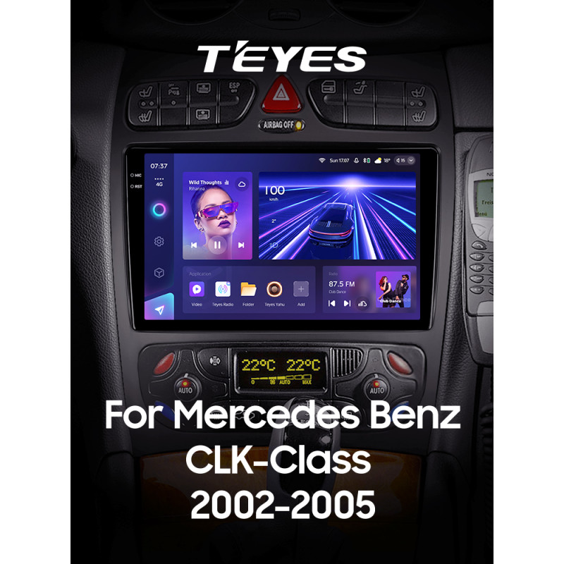 Android head unit Teyes CC3 6+128 Gb Mercedes Benz C Class S203 CL203 W203 (F1) 2000-2004 9" 2k (L1)