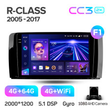 Android head unit Teyes CC3 4+64 Gb Mercedes Benz R-Class W251 R280 R300 R320 2005-2017 (F1) 9" 2k