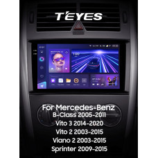 Android head unit Teyes CC3 4+32 Gb Mercedes-Benz B-Class T245 2005-2011 Vito 3 W447 2014-2020 Vito 2 Viano 2 W639 2003-2015 Sprinter 2009-2015 9" 2k
