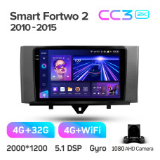 Android head unit Teyes CC3 4+32 Gb Mercedes Benz Smart Fortwo 2 2010-2015 (F1) 9" 2k