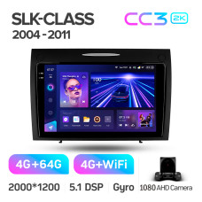 Android head unit Teyes CC3 4+64 Gb Mercedes-Benz SLK-Class SLK Class R171 2004-2011 9" 2k (L1)