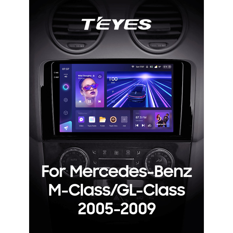 Android head unit Teyes CC3 6+128 Gb Mercedes Benz ML GL ML350 GL320 X164 2005-2009 (F1) 9" 2k