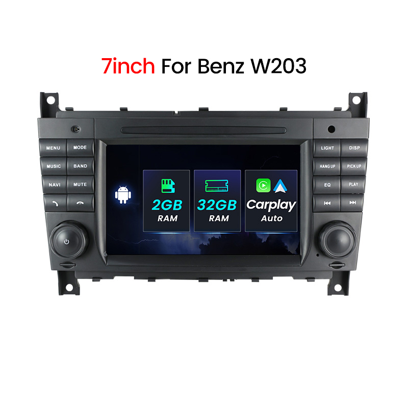 Android head unit AMS MERCEDES BENZ W203 M200S 2+32Gb 7"