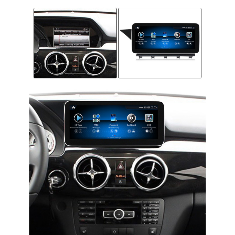 Android head unit AMS MERCEDES BENZ GLK X204 NTG4.5 2013-2015 4+64Gb 10.25"