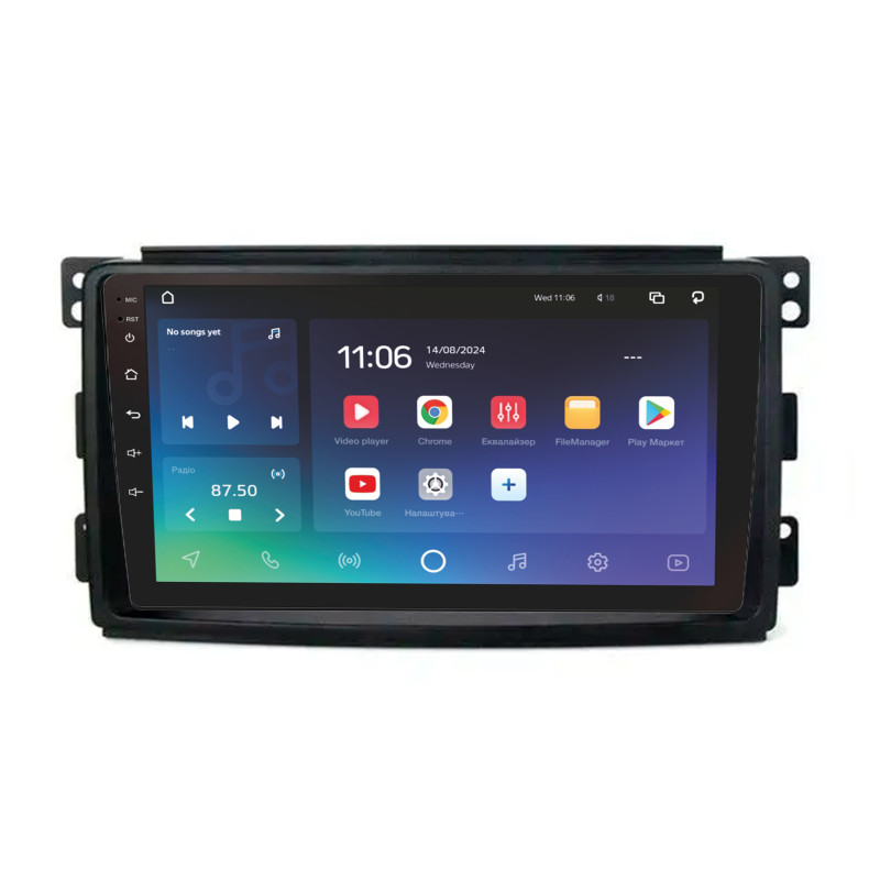 Android head unit SIGMA X9432 ANDROID 10 4+32 Gb 4G DSP Mercedes Benz Smart 2006-2009 9"