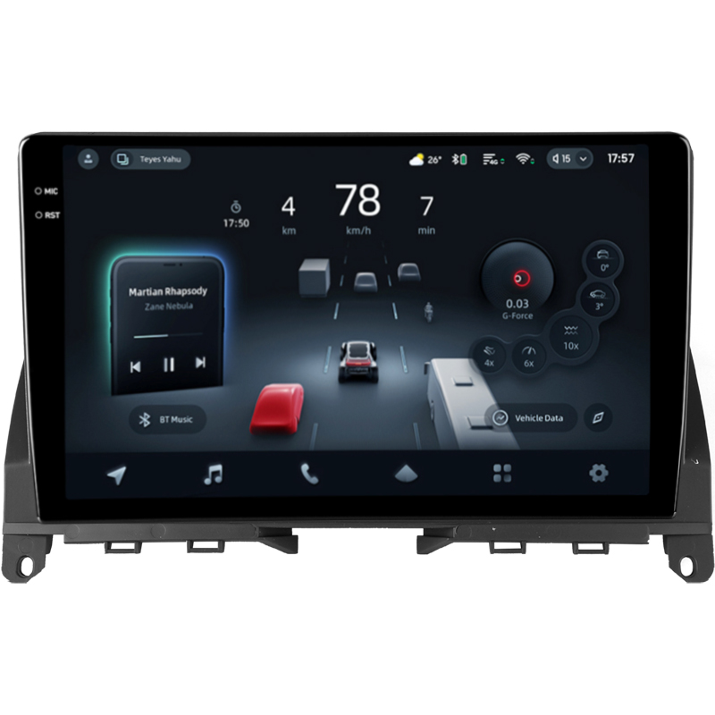 Android head unit Teyes CC4 Pro 8+128 Gb Mercedes Benz C Class 3 W204 S204 2006-2011 9" 2k