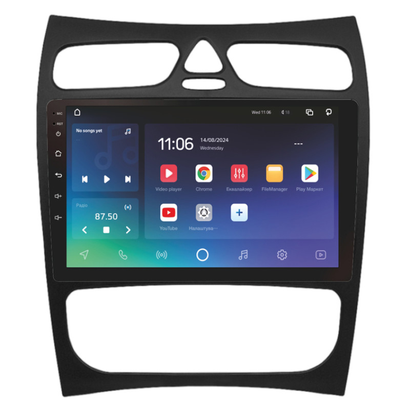 Android head unit SIGMA X9432 ANDROID 10 4+32 Gb 4G DSP Mercedes Benz CLK Class C209 A209 (F2) 2002-2005 9" (L1)