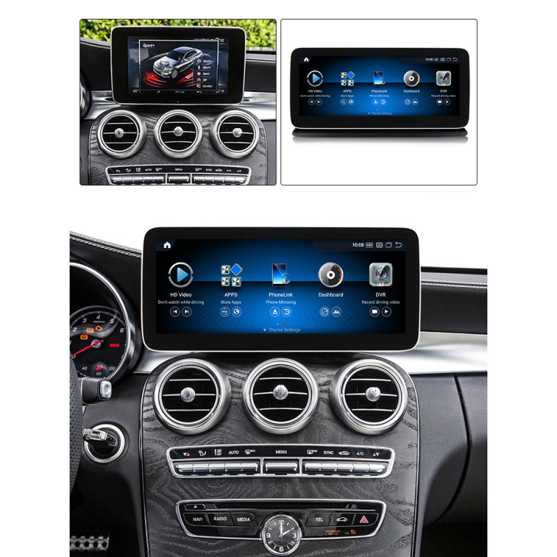 Android head unit AMS MERCEDES BENZ C-Class W204 NTG5.0 2014-2018 4+64Gb 10.25"