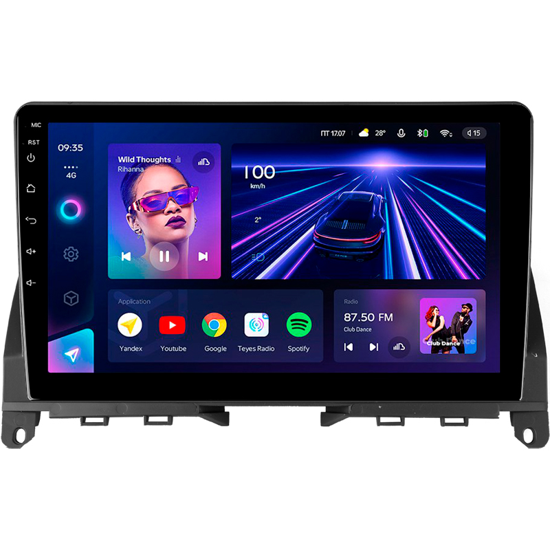 Android head unit Teyes CC3 4+32 Gb Mercedes Benz C Class 3 W204 S204 2006-2011 9"