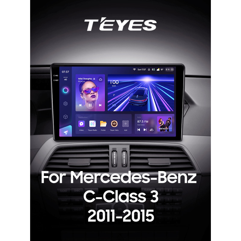 Android head unit Teyes CC3 6+128 Gb with 360° surround view° Mercedes-Benz C-Class 3 W204 C204 S204 2011-2015 9" 2k (L3)