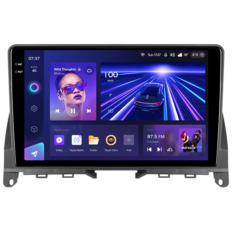 Android head unit Teyes CC3 4+32 Gb Mercedes Benz C Class 3 W204 S204 2006-2011 9" 2k