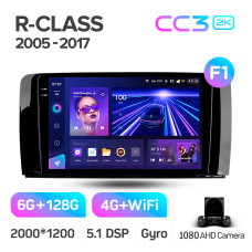 Android head unit Teyes CC3 6+128 Gb Mercedes Benz R-Class W251 R280 R300 R320 2005-2017 (F1) 9" 2k