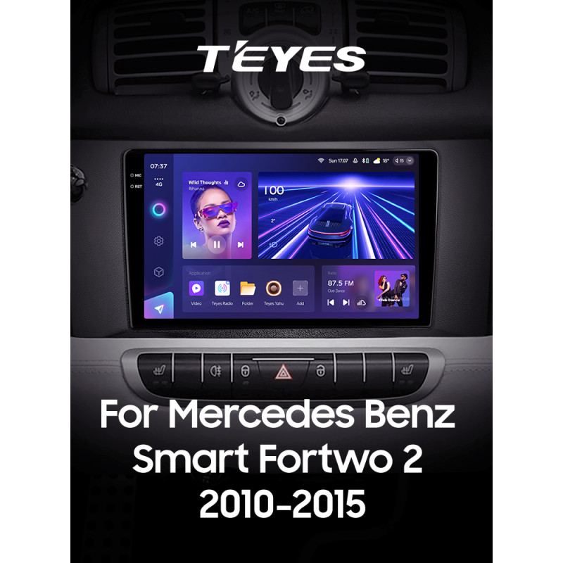 Android head unit Teyes CC3 4+64 Gb Mercedes Benz Smart Fortwo 2 2010-2015 (F1) 9" 2k