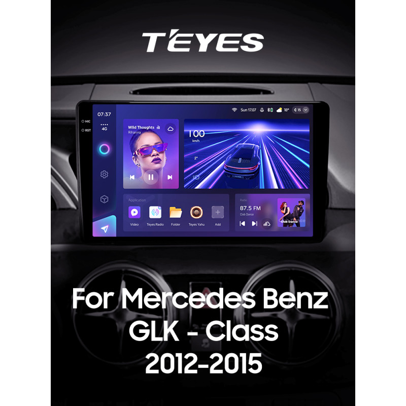Android head unit Teyes CC3 4+64 Gb Mercedes-Benz GLK-Class X204 2012 - 2015 9" 2k (L3)