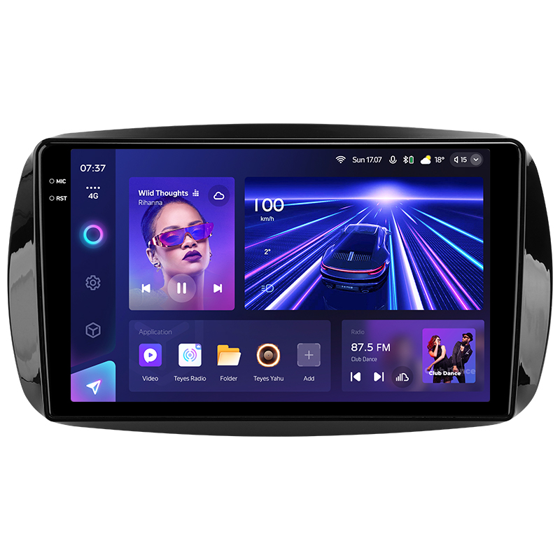 Android head unit Teyes CC3 4+64 Gb Mercedes Benz Smart Fortwo 3 C453 A453 W453 2014-2020 9" 2k (L1)