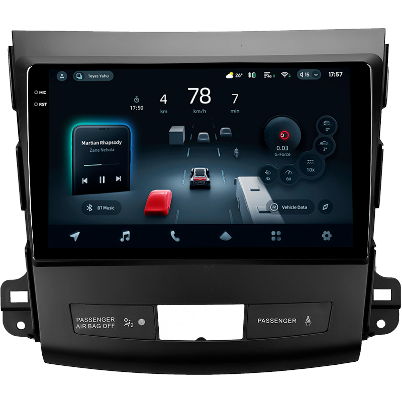 Android head unit Teyes CC4 Pro 8+128 Gb Mitsubishi Outlander 2 CW0W 2005-2013 / Citroen C-Crosser 1 2007-2013 / Peugeot 4007 2007-2012 (B) 9" 2k