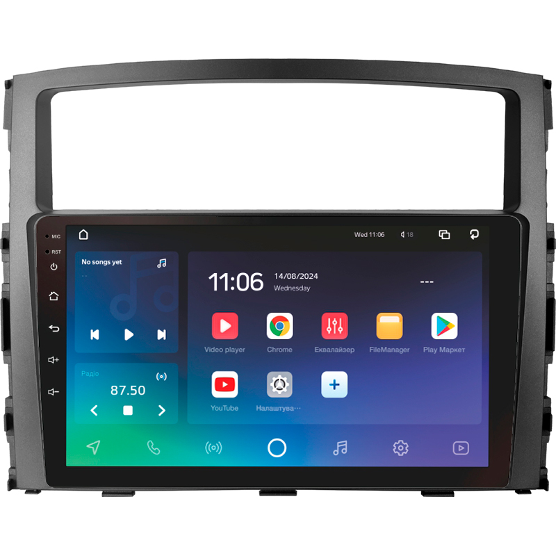 Android head unit SIGMA X9432 ANDROID 10 4+32 Gb 4G DSP Mitsubishi Pajero 4 V80 V90 2006-2024 9"