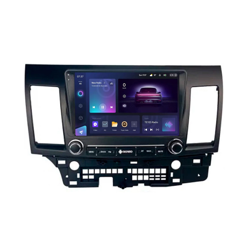 Štátní magnetofon Teyes CC3 6+128 GB s kruhovým pohledem 360° pro Mitsubishi Lancer 10 CY (2007–2012) s tlačítky, 9