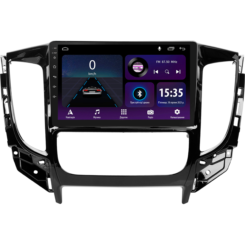 Android head unit SIGMA E9232 ANDROID 10 2+32 Gb Mitsubishi L200 5 (F1) (Manual air conditioning) 2015-2019 9"