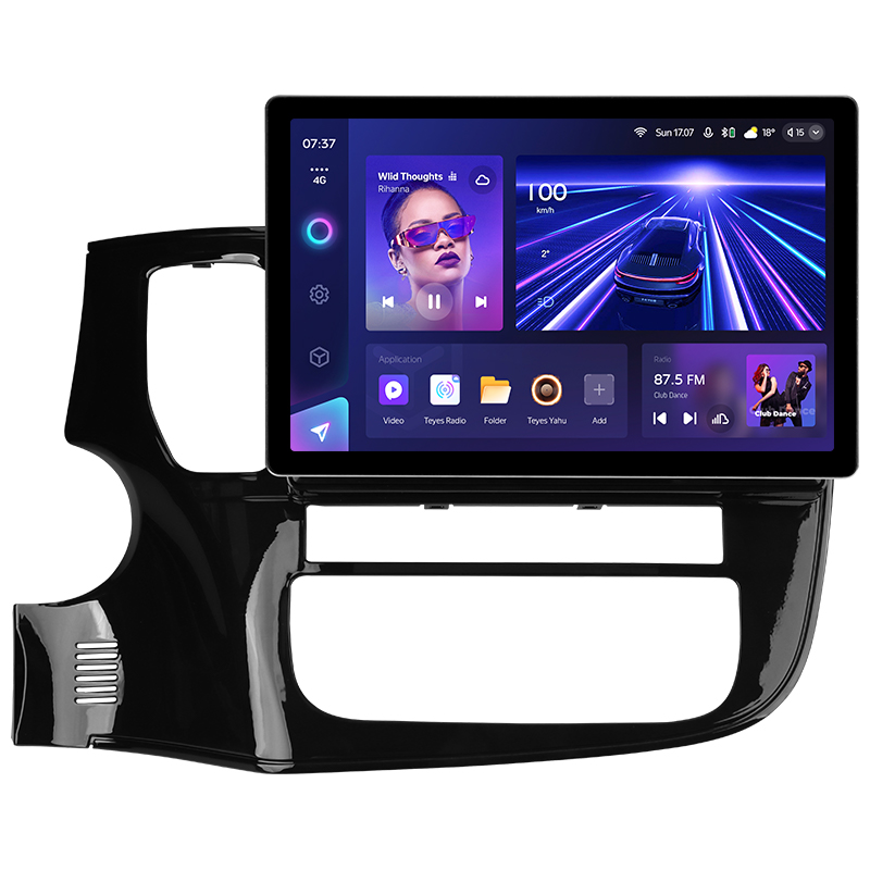 Android head unit Teyes CC3 6+128 Gb Mitsubishi Outlander 3 GF0W GG0W 2012-2018 (B) 11" 2k