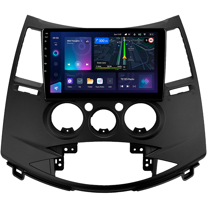 Android head unit Teyes CC3L 4+64 Gb Mitsubishi Grandis 1 2003-2011 (F2) 9"