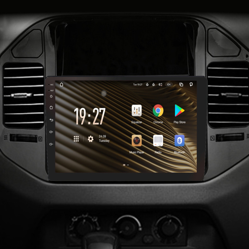 Android head unit SIGMA S9432 ANDROID 10 4+32 Gb 4G DSP Mitsubishi Pajero 3 V70 V60 1999-2006 (brown) 9"