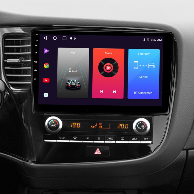 Android head unit SIGMA F10216 ANDROID 10 2+32 Gb Mitsubishi Outlander 3 III GF0W GF0W GG0W 2018 - 2021 10"