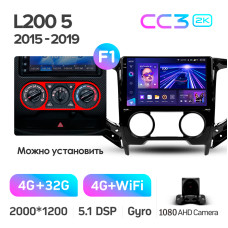 Android head unit Teyes CC3 4+32 Gb Mitsubishi L200 5 (F2) (Automatic air conditioning) 2015-2019 9" 2k