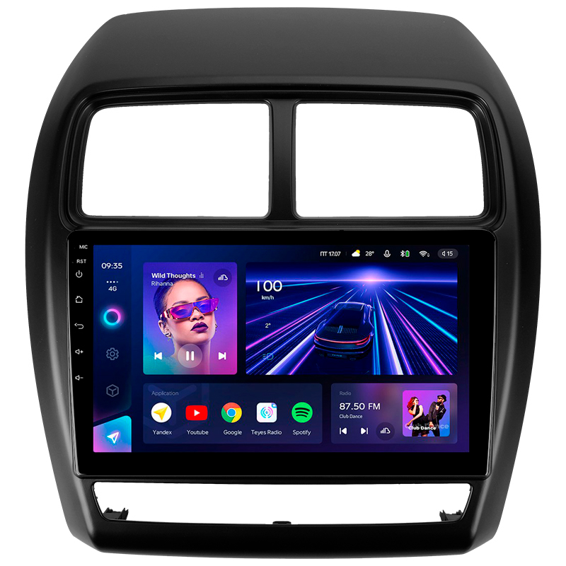 Android head unit Teyes CC3 4+32 Gb Mitsubishi ASX 1 (Left hand drive) 2016-2023 (A) 9"