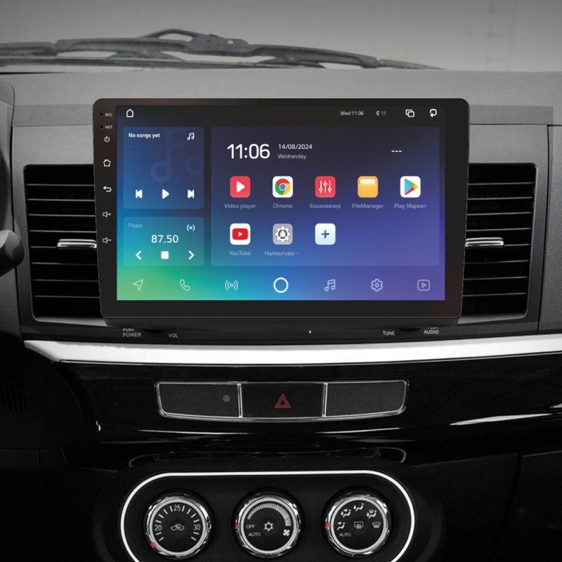 Android head unit SIGMA X10432 ANDROID 10 4+32 Gb 4G DSP Mitsubishi Lancer 10 CY 2007-2012 (A) 10"